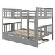preview thumbnail 13 of 35, Full over Full Bunk Bed with Twin Size Trundle and Ladder