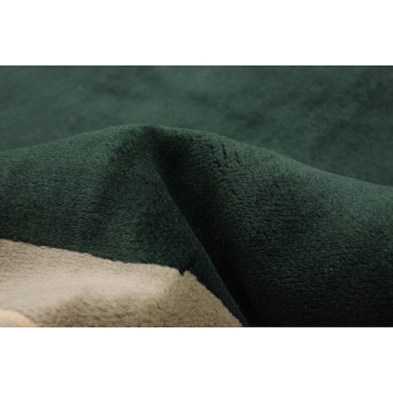 ECARPETGALLERY Hand-knotted Aubusson Green Wool Rug - 6'0 x 9'0