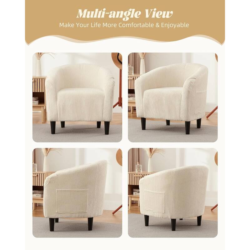 Elegant Accent Cozy Armrest Sofa Chair for Living Room Bedroom