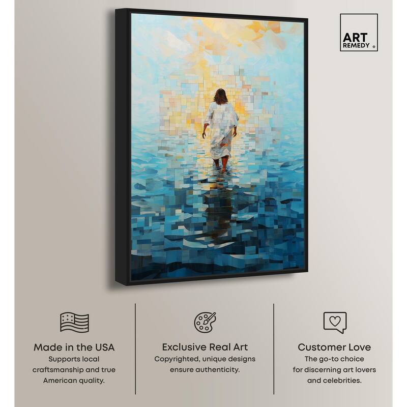 Water Walker Mosaic II Canvas by Art Remedy