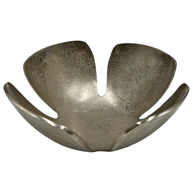 9 Inch Wide Decorative Handmade Aluminum Clover Leaf Bowl - 9 x 9 x 4 in