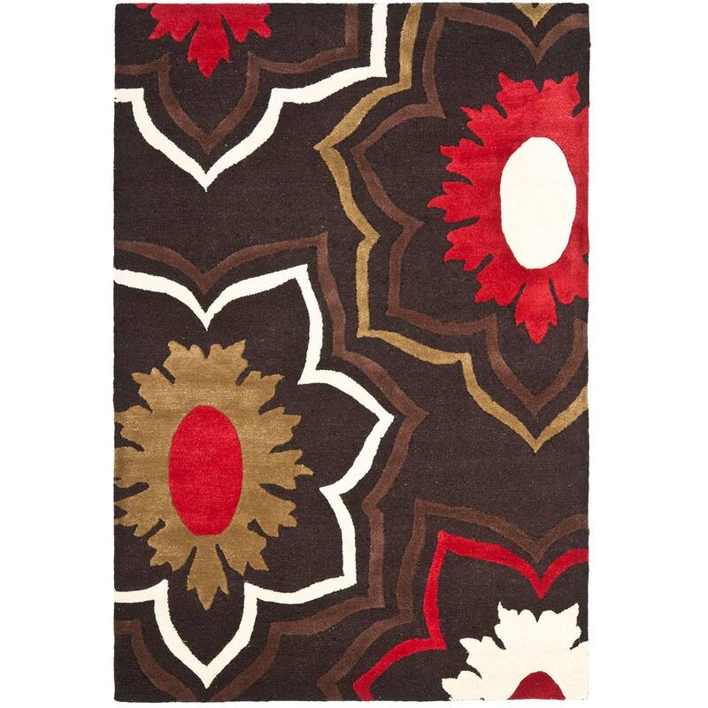 SAFAVIEH Handmade Soho Alaina N.Z. Wool Rug - 2' x 3' - Brown/Multi