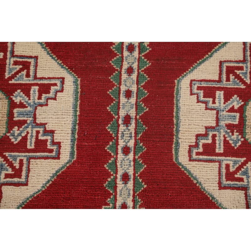 Red Kazak Oriental Area Rug Hand-Knotted Wool Carpet - 8'6"x 11'6"