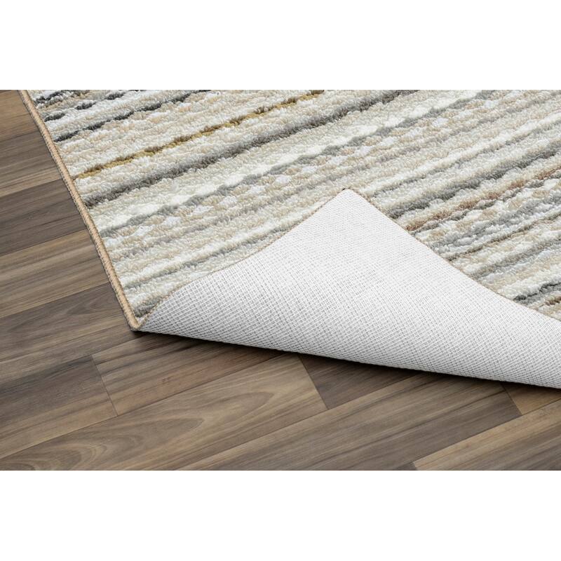 Garland Rug Carnival Striped Durable Indoor Area Rug