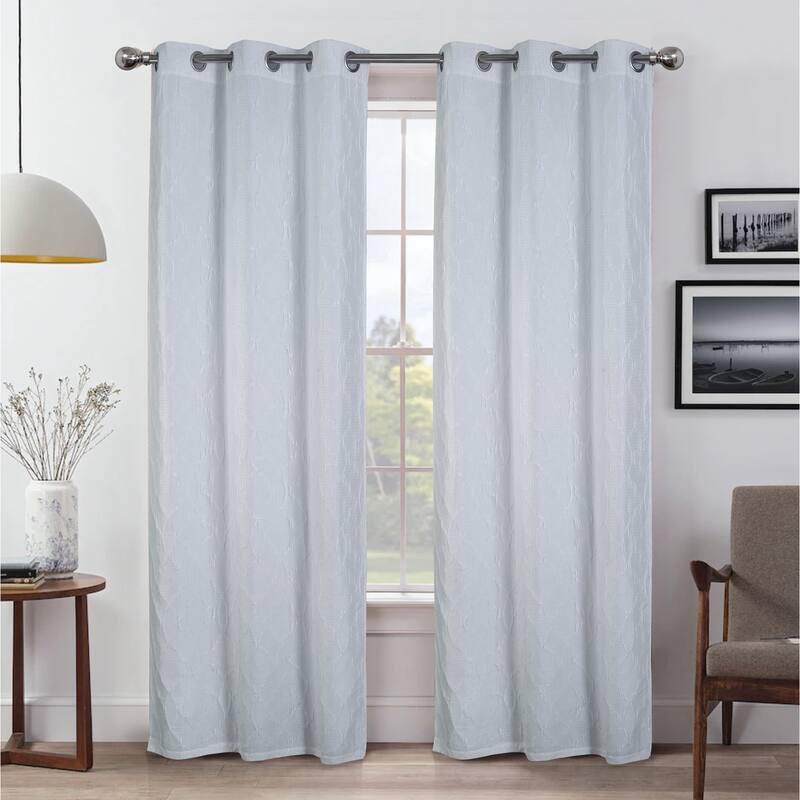 Brookfield Jacquard Grommet Window Curtain Panel