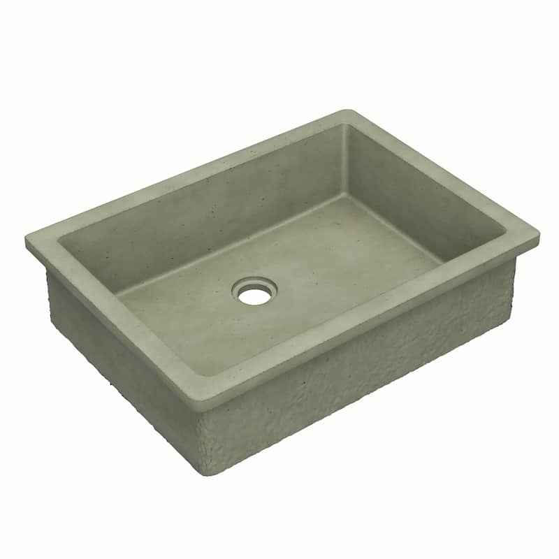 Native Trails NSL2116 NativeStone 21" Rectangular Concrete Undermount - Sage