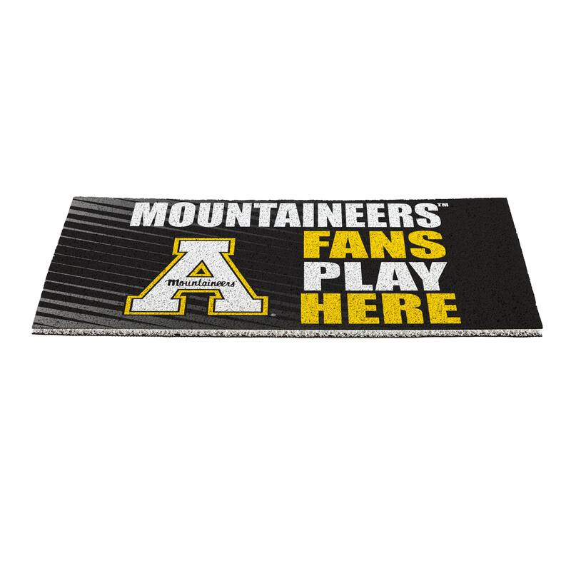 28 in. x 16 in. Appalachian State University "Fans Play Here" PVC Door Mat
