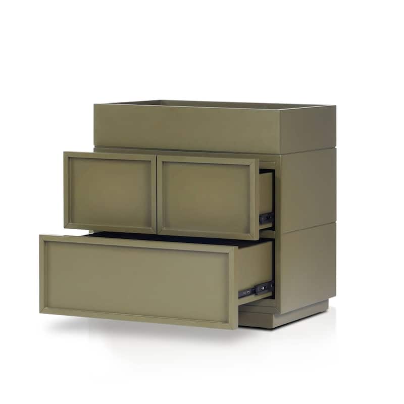 Origins by Alpine Luca Nightstand, Olive Green