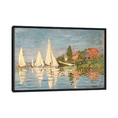 iCanvas "Regatta at Argenteuil, c.1872 " by Claude Monet Framed Canvas Print