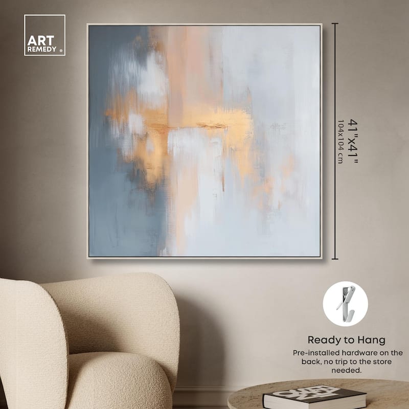 Coral Hues Canvas by Art Remedy
