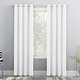 preview thumbnail 1 of 6, No. 918 Sutton Modern Glam Semi-Sheer Grommet 1-Piece Curtain Panel, Single Panel 54" x 63" - White