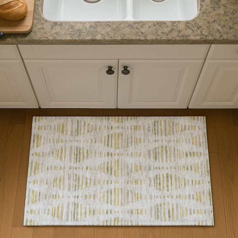 Premium Washable Super Soft Casual Contemporary Mayfield Rug - Ivory - 1'8" x 2'6"