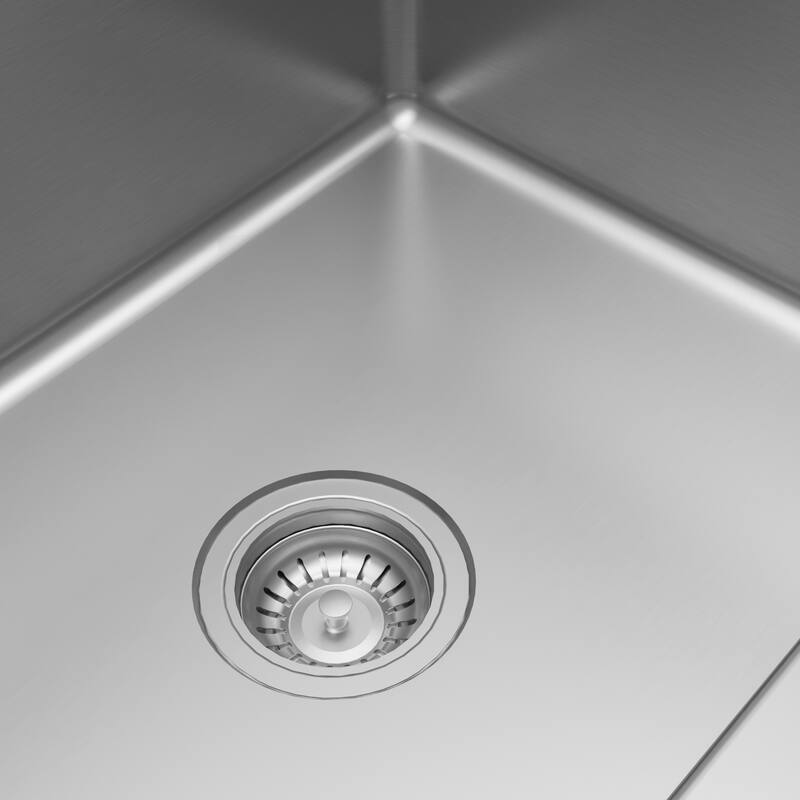 Karran Lansen 25" Top Mount 18 Gauge Single Bowl Stainless Steel Sink with Accessories - Stainless Steel