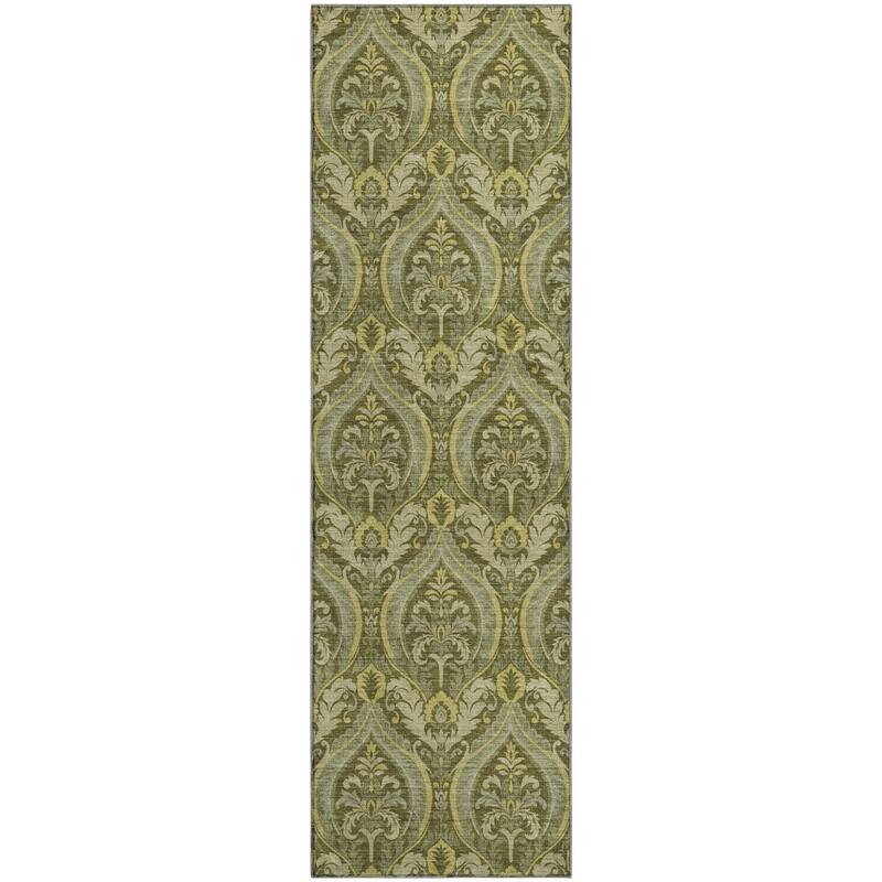 Premium Washable Super Soft Traditional Damask Mayfield Rug