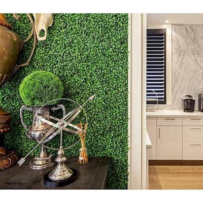 20 in x 20 in Artificial Boxwood Hedge for Indoor/Outdoor Wall Décor - Set of 6pc