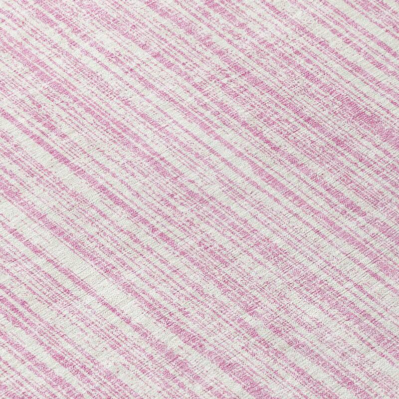 Machine Washable Indoor/ Outdoor Chantille Contemporary Striped Rug