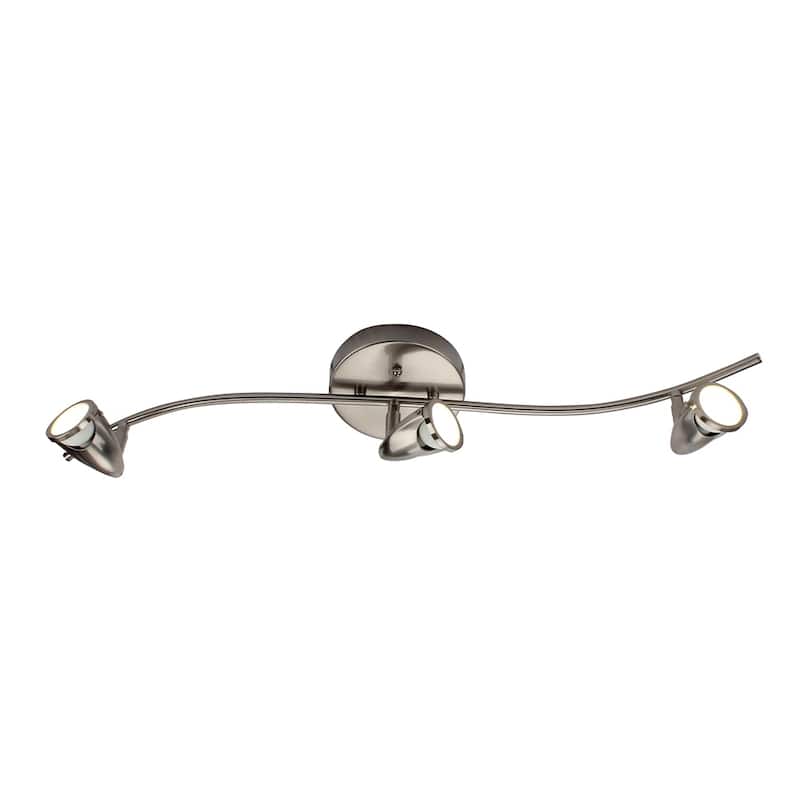 Kenzie 3 Light LED Flush Mount Ceiling and Wall Light - Brushed Nickel