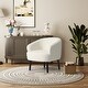 preview thumbnail 38 of 71, Bayville Sherpa Polyester Upholstered Barrel Chair - Faux Shearling