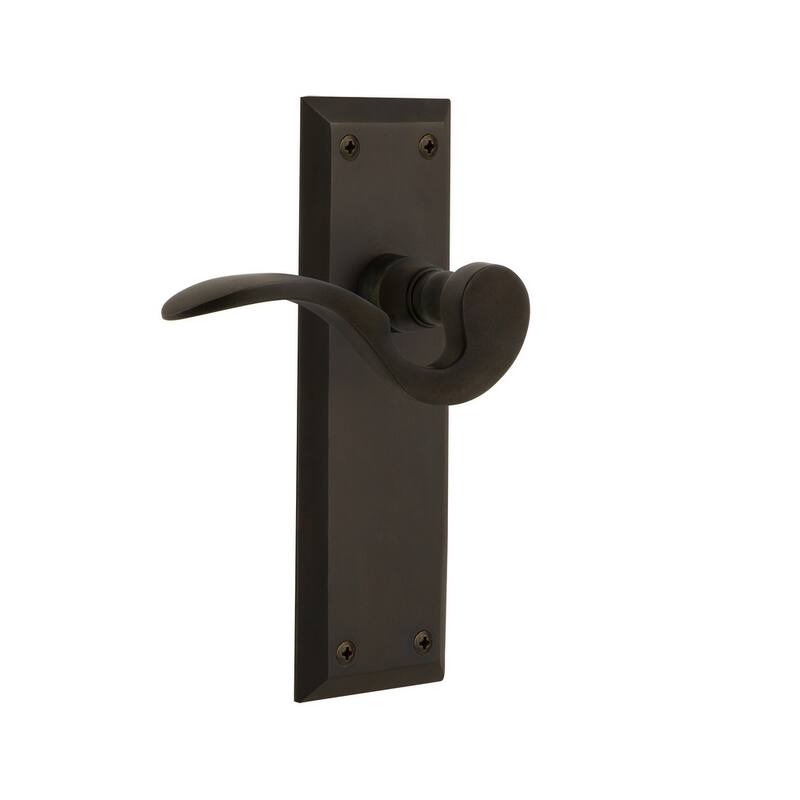 Nostalgic Warehouse Manor Privacy Door Lever Set with New York Rose