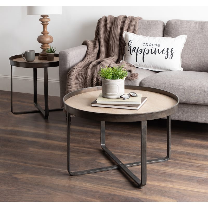 Kate and Laurel Zabel Round Modern Coffee Table - 28" Diameter
