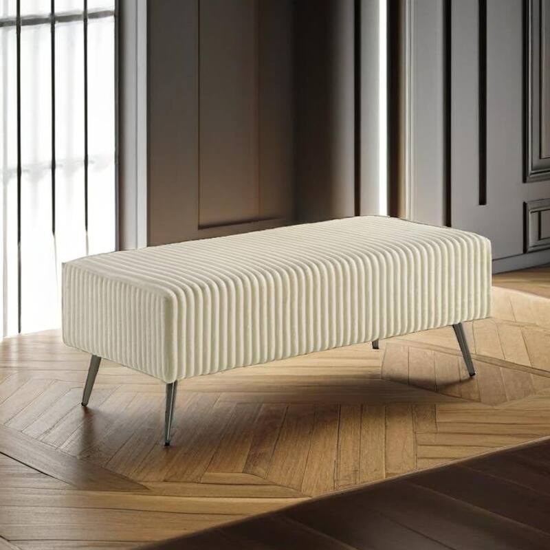 Wide Wale Corduroy Upholstery Bench