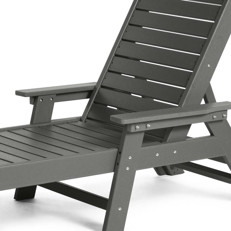 Laguna Hdpe All Weather Outdoor Patio Pool Reclining Chaise Lounge (Set Of 2)