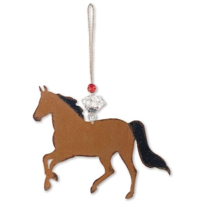 Brown Horse Ornament, Set of 6