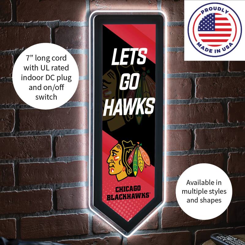 Chicago Blackhawks LED Lighted Sign
