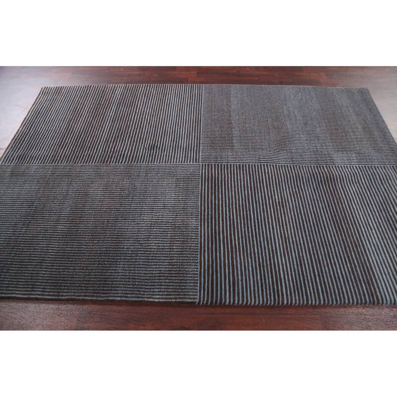 Vegetable Dye Contemporary Nepalese Oriental Area Rug Wool Handmade - 5'3" x 7'11"