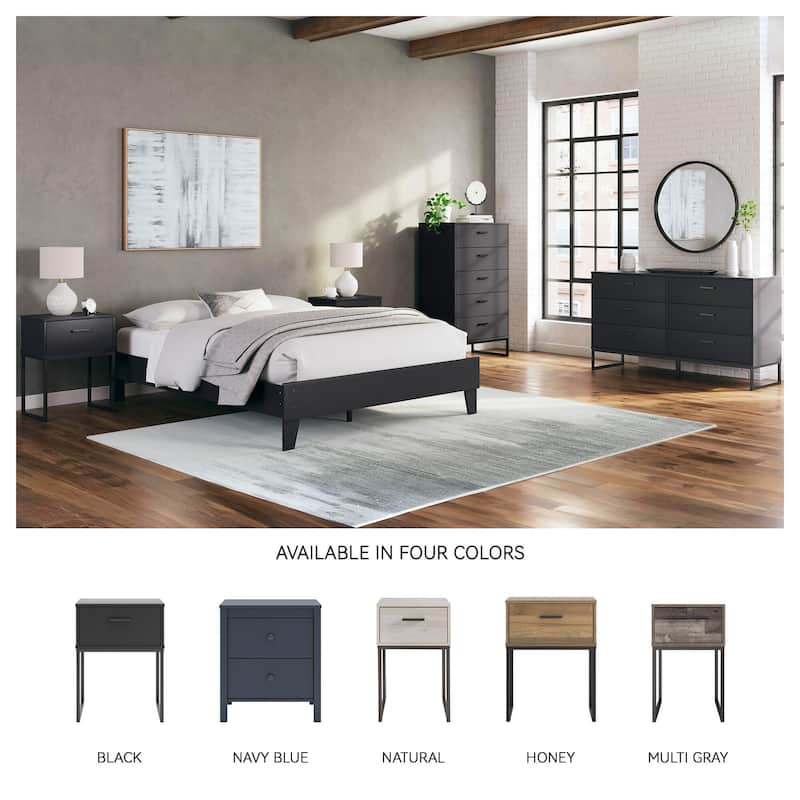 Signature Design by Ashley Socalle Black Nightstand