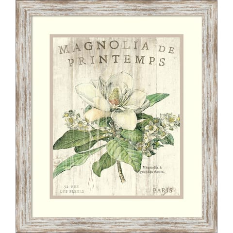 Framed Art Print 'Magnolia de Printemps' by Sue Schlabach 20 x 23-inch