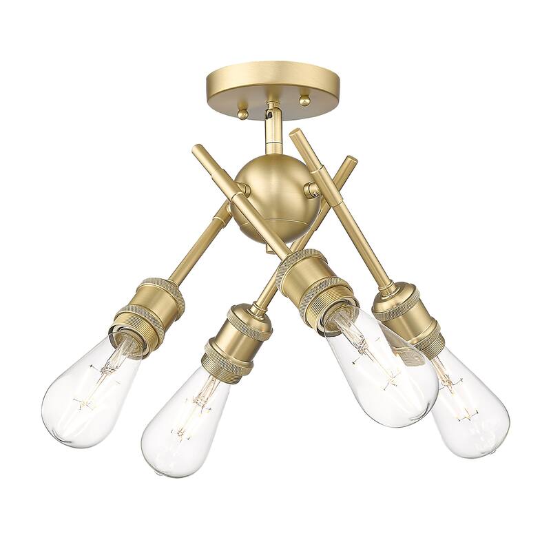 Axel 6.5" Wide 4-Light Semi-Flush
