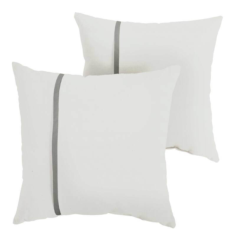 Sorra Home Sunbrella Outdoor Single Petite Flange Pillow Set of 2