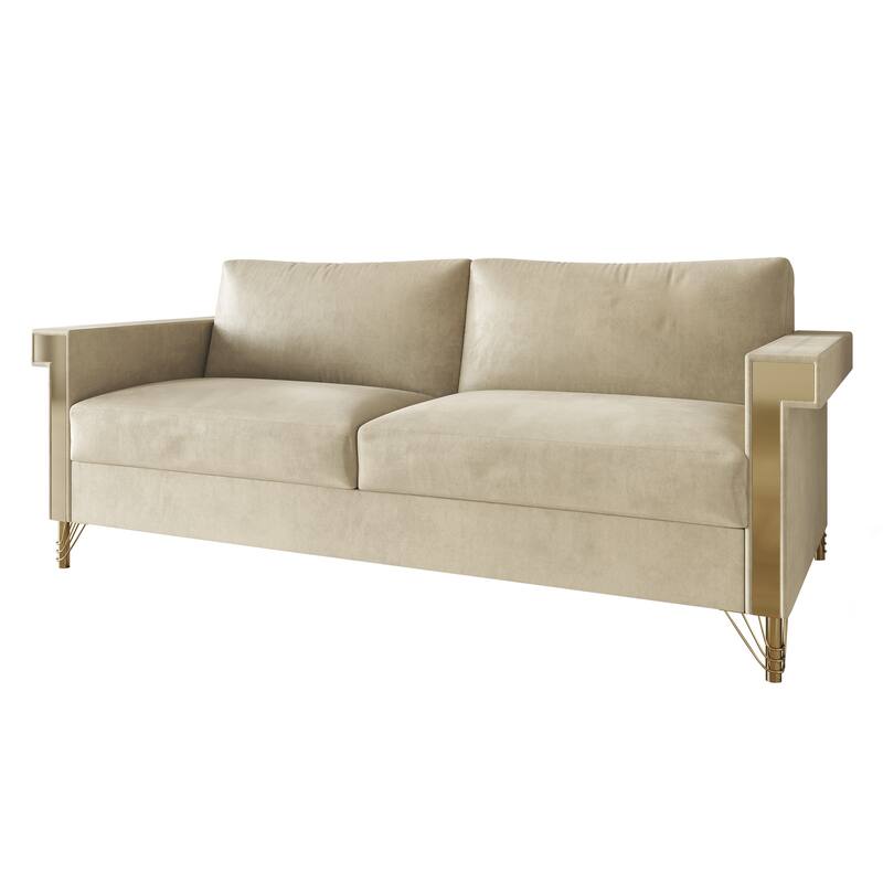 CraftPorch Glam Velvet Upholstered 2-Piece Living Room Set