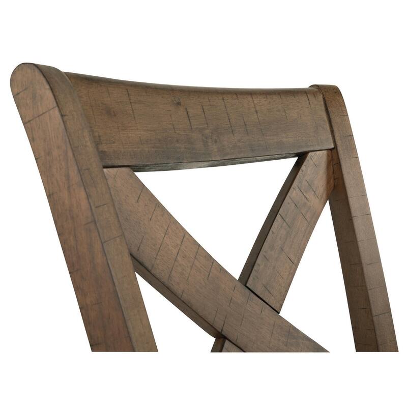 Moriville Counter Height Brown Beige Stool (Set of 2) - 19.5" W x 24.38" D x 41.5" H