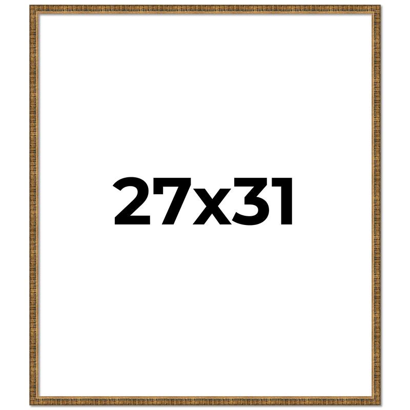 27x31 Frame Gold Solid Wood Picture Frame - Complete Modern Photo