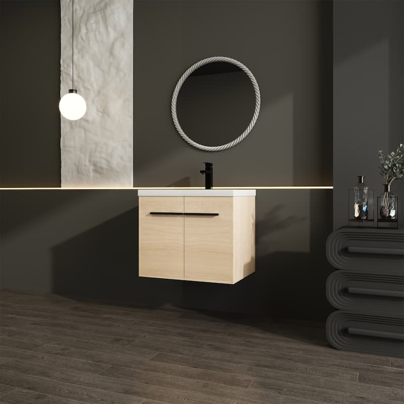 Bathroom Vanity with resin Countertop Sink