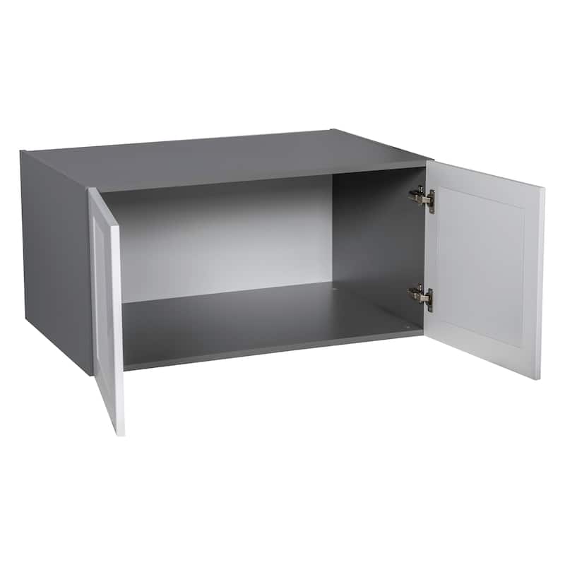 36" x 15" Wall Cabinet-Double Door-Grey - 36 x 15 x 12