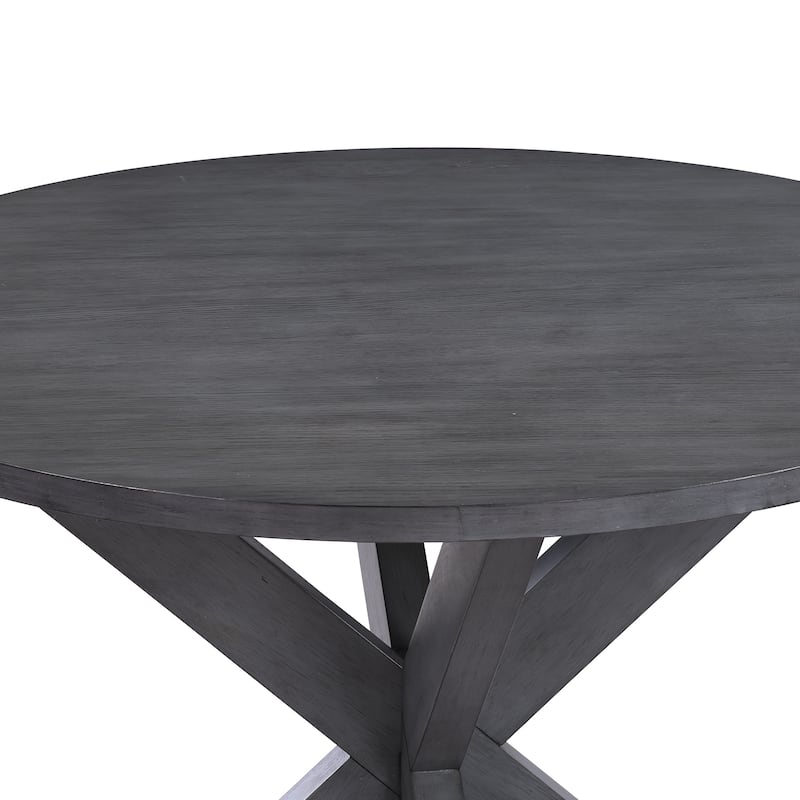 Farmhouse X-Base 42" Diameter Round Dining Table