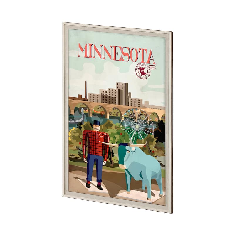 Minnesota Go (XL) Framed Art Print