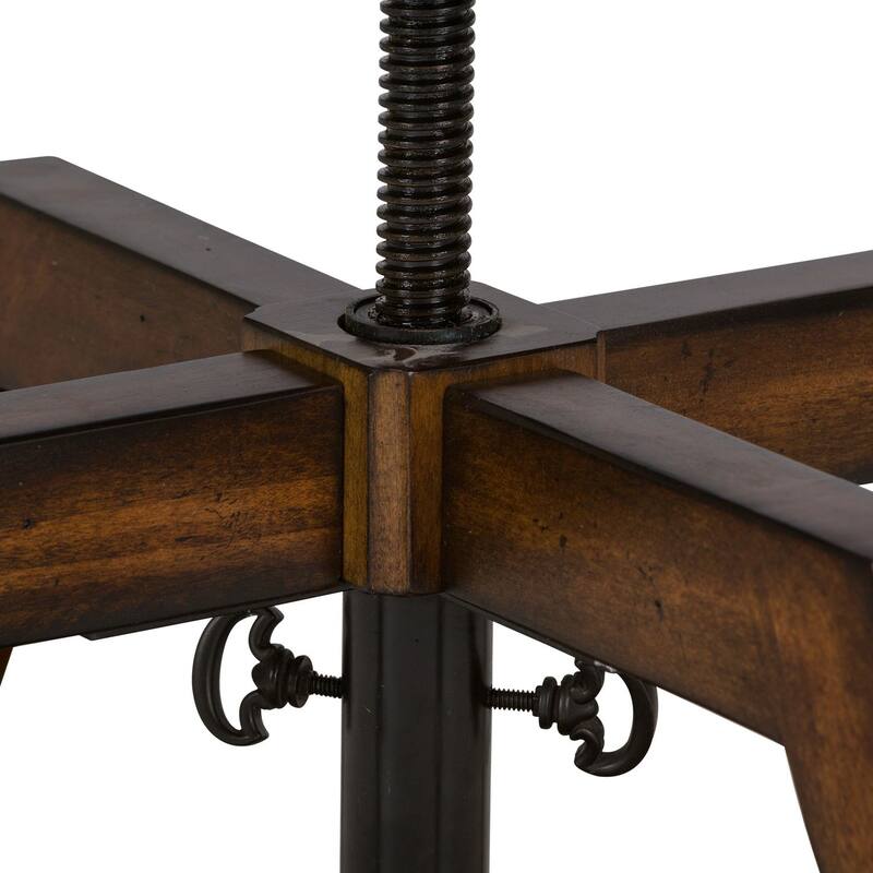 Aspen Skies Russet Brown Cocktail Table with Adjustable Height Pine Wood Top