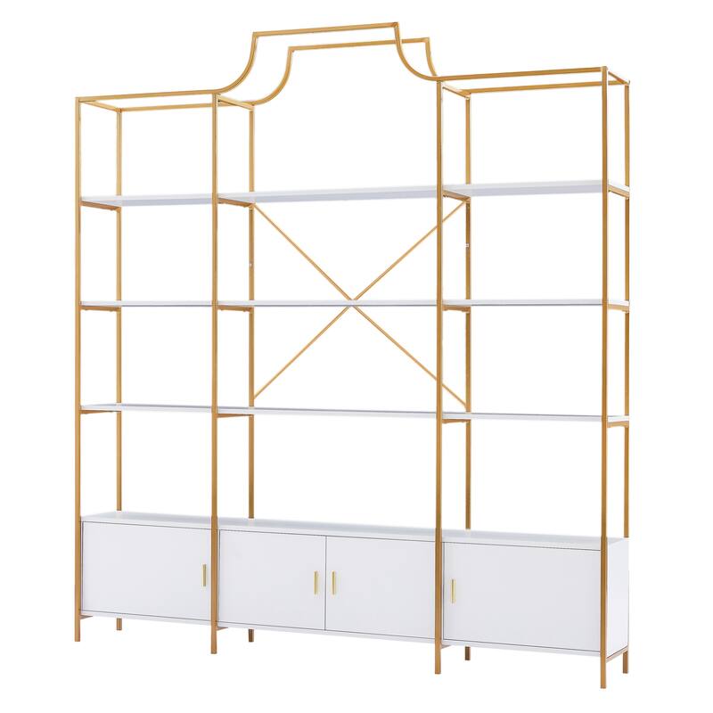 78 Inch 4 Tiers Home Office Bookcase Bookshelf