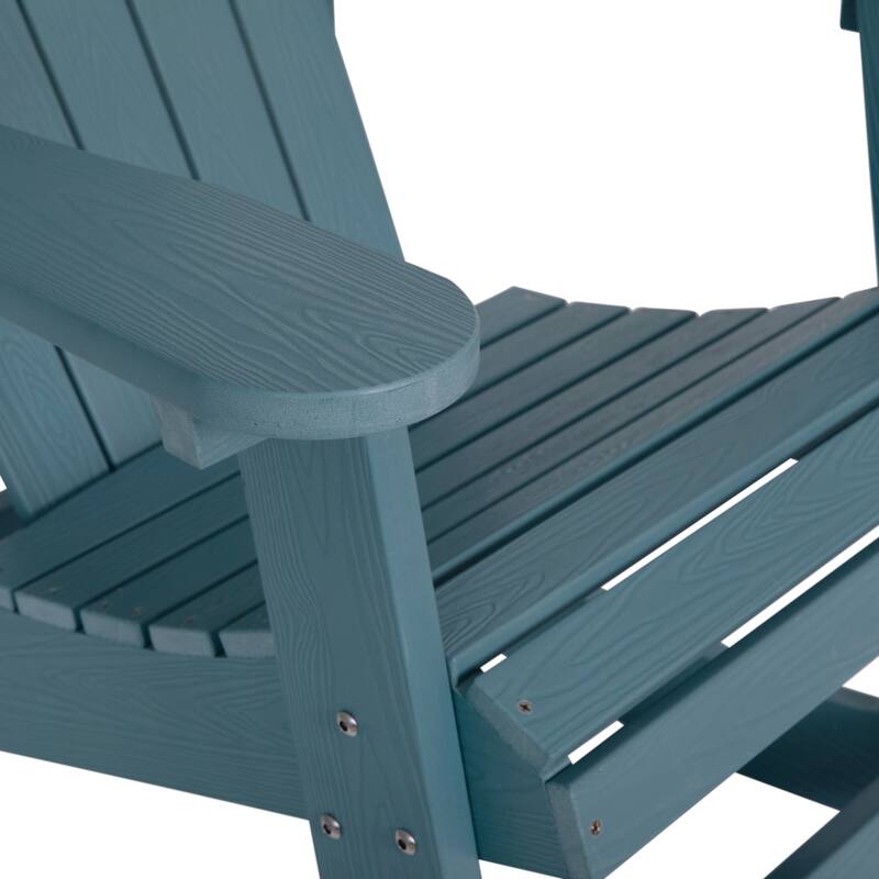 All Weather Polyresin Wood Rocking Adirondack Chair