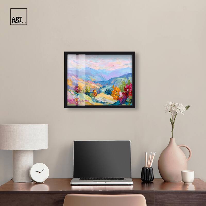 Colorful Valley I Shadowbox by Art Remedy