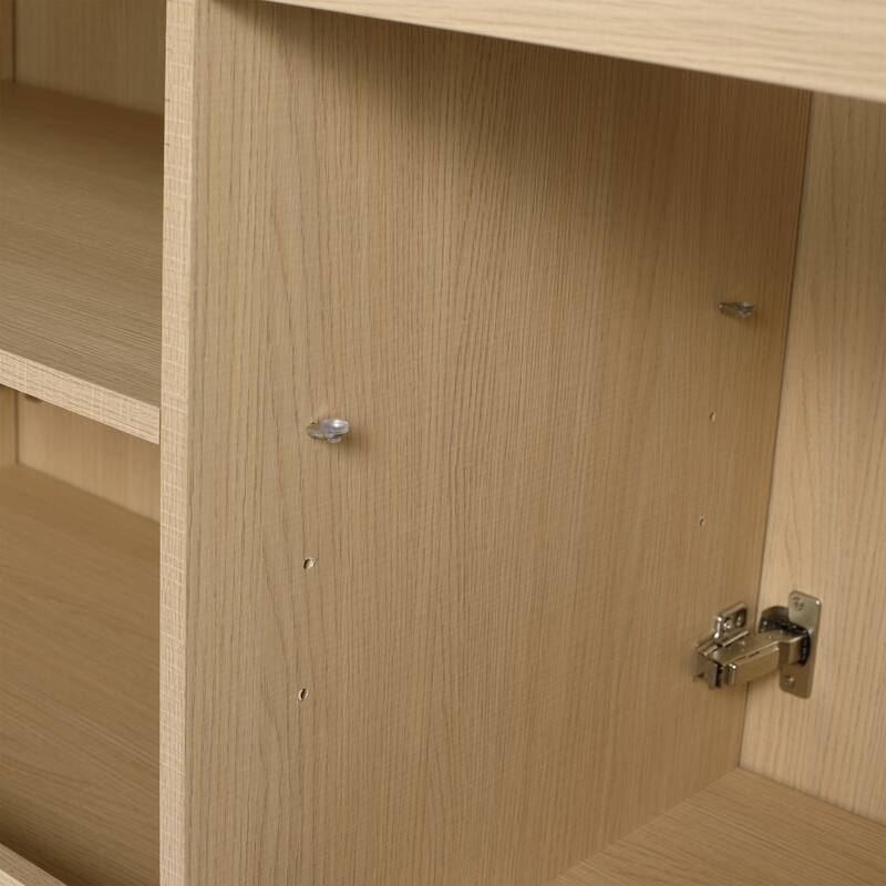 60 Inch Bathroom Vanity Base without Sink, Freestanding Bathroom Storage Cabinet with Soft-Close Doors
