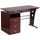 preview thumbnail 4 of 43, Pedestal 3-drawer Computer Desk with Keyboard Tray