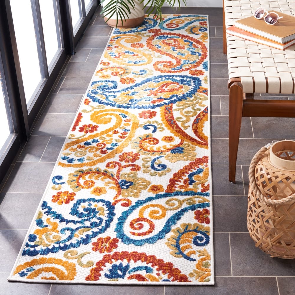 SAFAVIEH Cabana Panuta Indoor/ Outdoor Waterproof Patio Paisley Rug