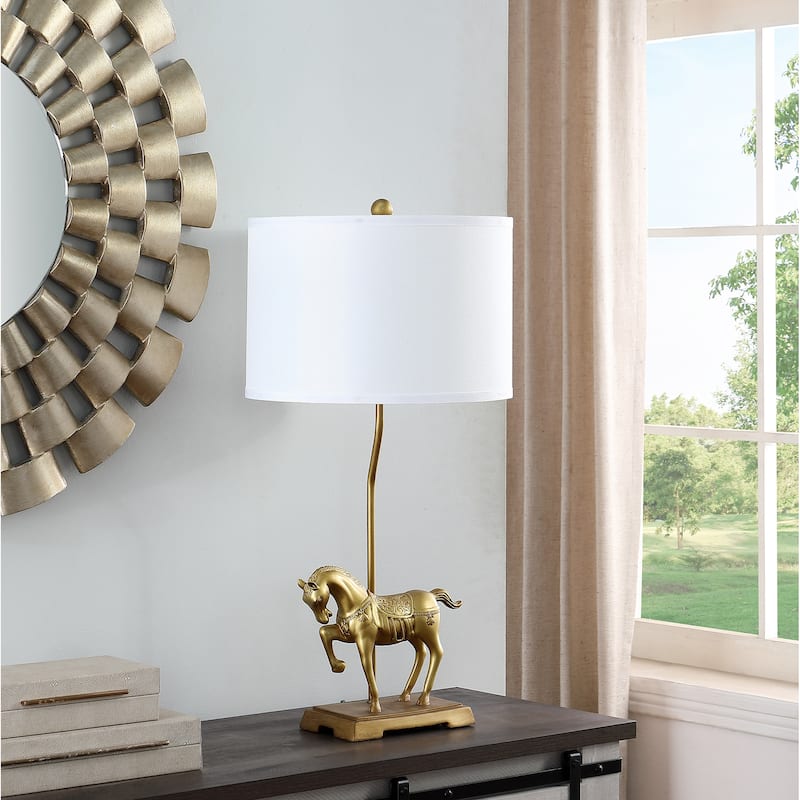 29.5 In. Gold Royal Horse Resin Table Lamp - On Sale - Bed Bath ...