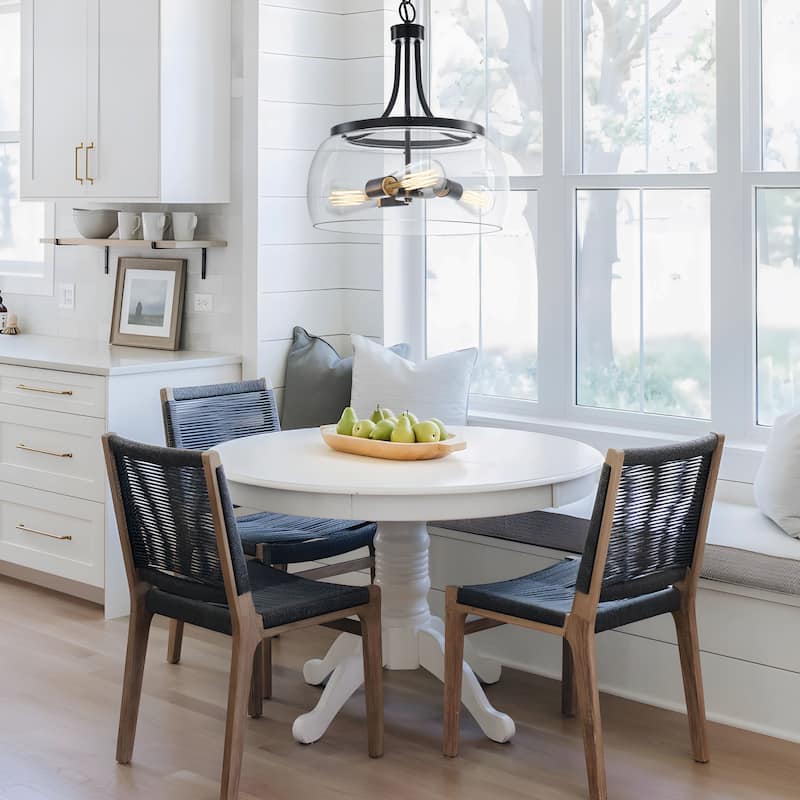 Starsky 1/3-Light Modern Clear Glass Dome Pendant Light