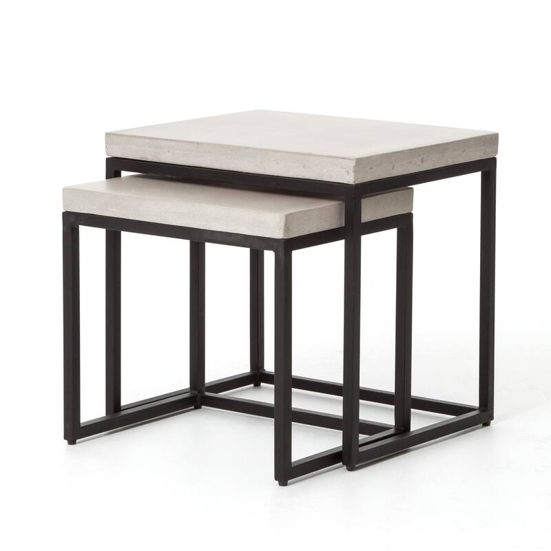 Haven Home Samuel Coffee Table - Nesting Table - Grey